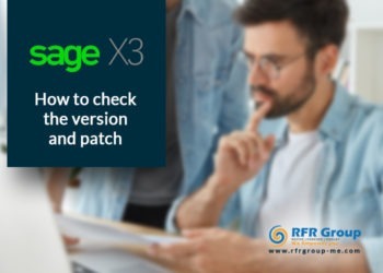 How to check the version and patch in Sage X3